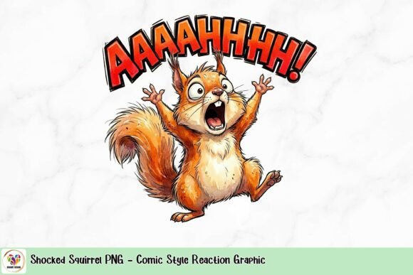 Add Whimsy to Any Project with a Shocked Squirrel PNG