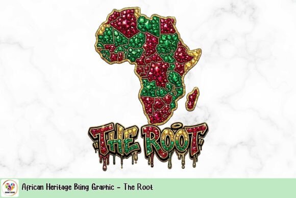 African Heritage Bling Graphic - the Root: Cultural Pride in Design