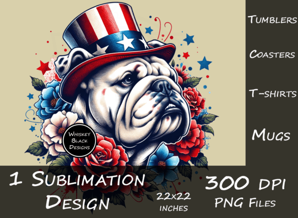 Americana Bulldog Graphic: Patriotic Power for Your Projects