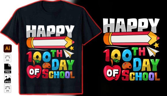 Celebrate a Milestone with the Happy 100th Day of School Graphic Shirt
