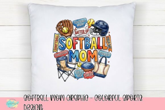 Celebrate Team Spirit with a Vibrant Softball Mom Design