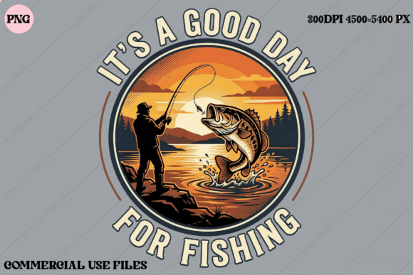 Fishing Day Bass Catch Sunset Graphic: A T-Shirt Design for Every Crafter