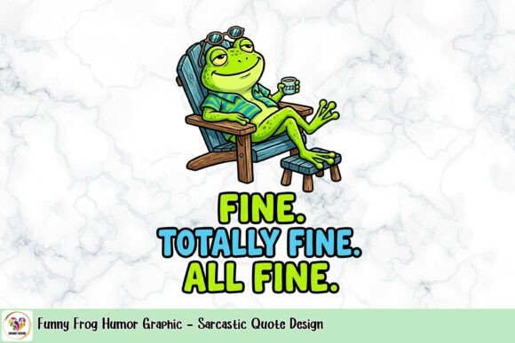 Funny Frog Humor Graphic: Sarcastic Quote Design