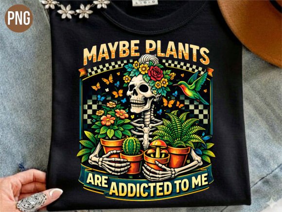 Funny Skeleton Plant Lady Graphic PNG: Your Ultimate Creative Companion