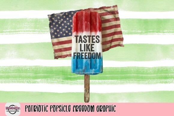 Patriotic Popsicle Freedom Graphic: Infuse Your Designs with Nostalgia
