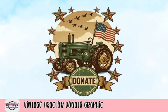 Rustic Americana: Using the Vintage Tractor Donate Graphic