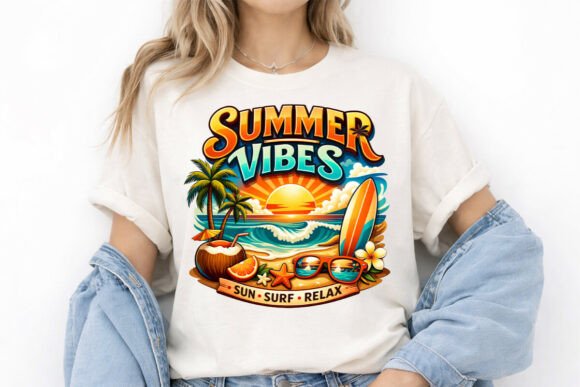 Summer Vibes PNG Graphic T-Shirt: Your Go-To for Sunny Designs