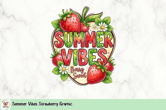 Summer Vibes Strawberry Graphic: A Berry Sweet Design for Your Projects
