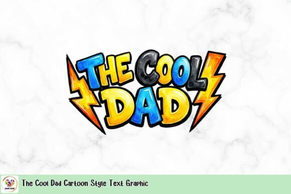The Cool Dad Cartoon Style Text Graphic: Energetic Design for Modern Brands