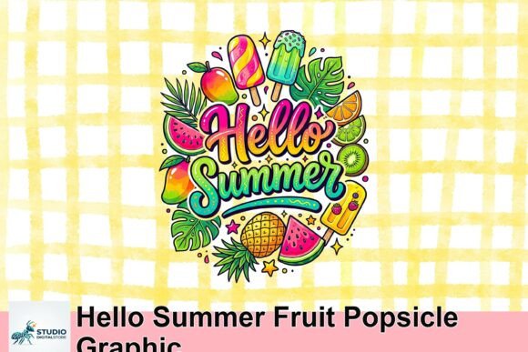 Unleash Summer Vibes with the Hello Summer Fruit Popsicle Graphic