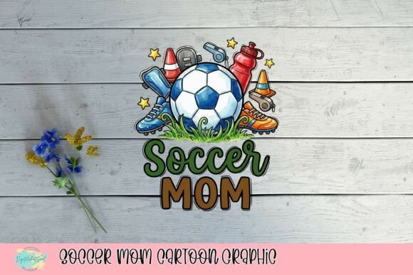 Unleashing the Spirit of the Sideline: The Soccer Mom Cartoon Graphic