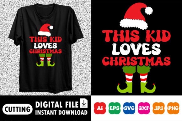 Unwrapping the Charm of This Kid Loves Christmas Shirt Graphic