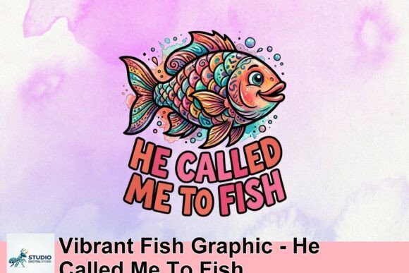 Vibrant Fish Graphic - He Called Me to Fish: A Design Asset with Purpose
