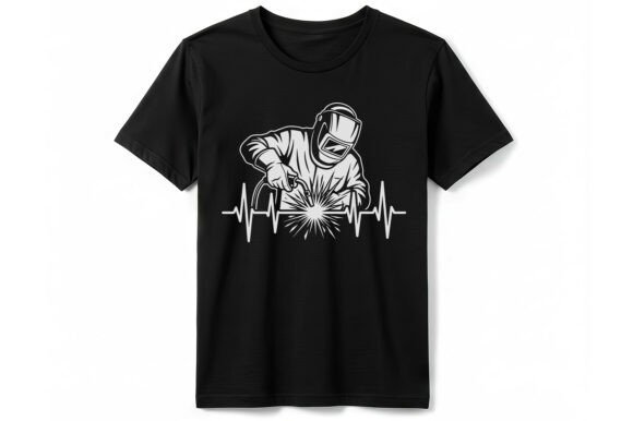Welder Heartbeat: A Graphic Tee for the Trade